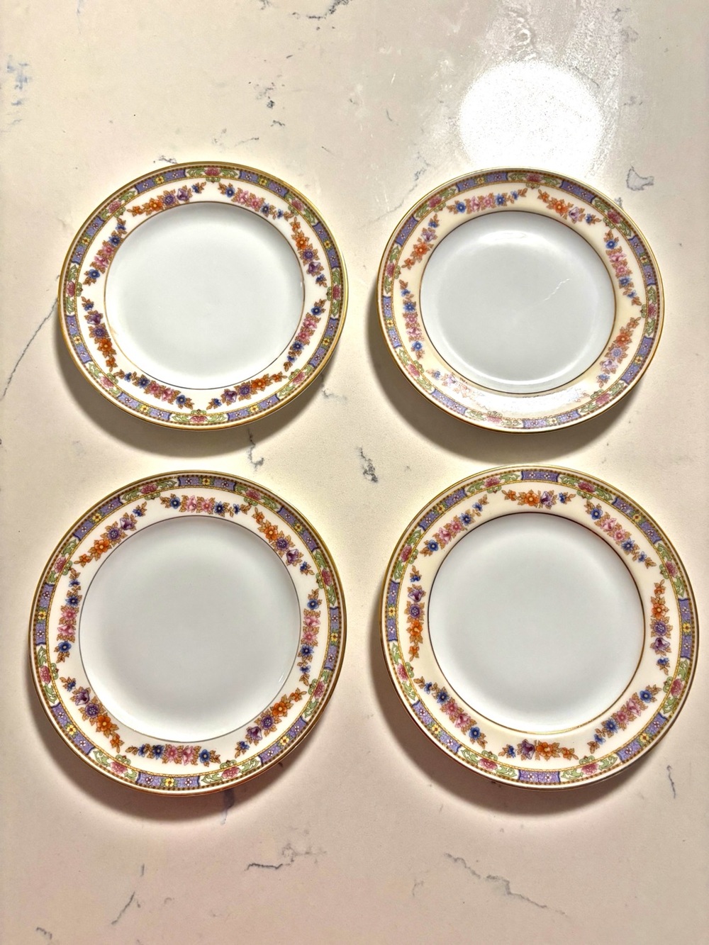 Set of 4 Epaig Czechoslovakia Antique 6in Side Plates